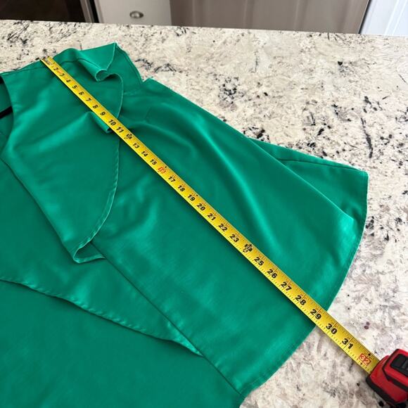 Lane Bryant Green V-Neck Flutter Sleeve Blouse 20 - Picture 12 of 12